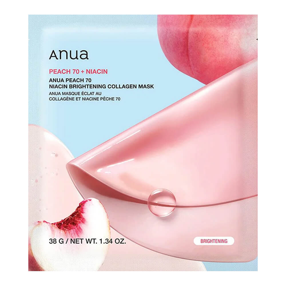 Гидрогелевая маска с персиком для сияний кожи Anua Peach 70 Niacin Brightening Collagen Mask