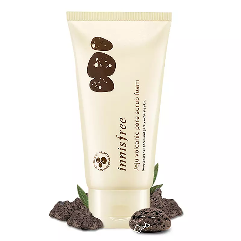 Пенка-скраб с вулканической глиной Innisfree Jeju Volcanic Pore Scrub Foam