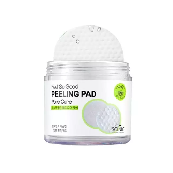 Набор пилинг-спонжи с АНА/BHA кислотами Scinic Feel So Good Peeling Pad