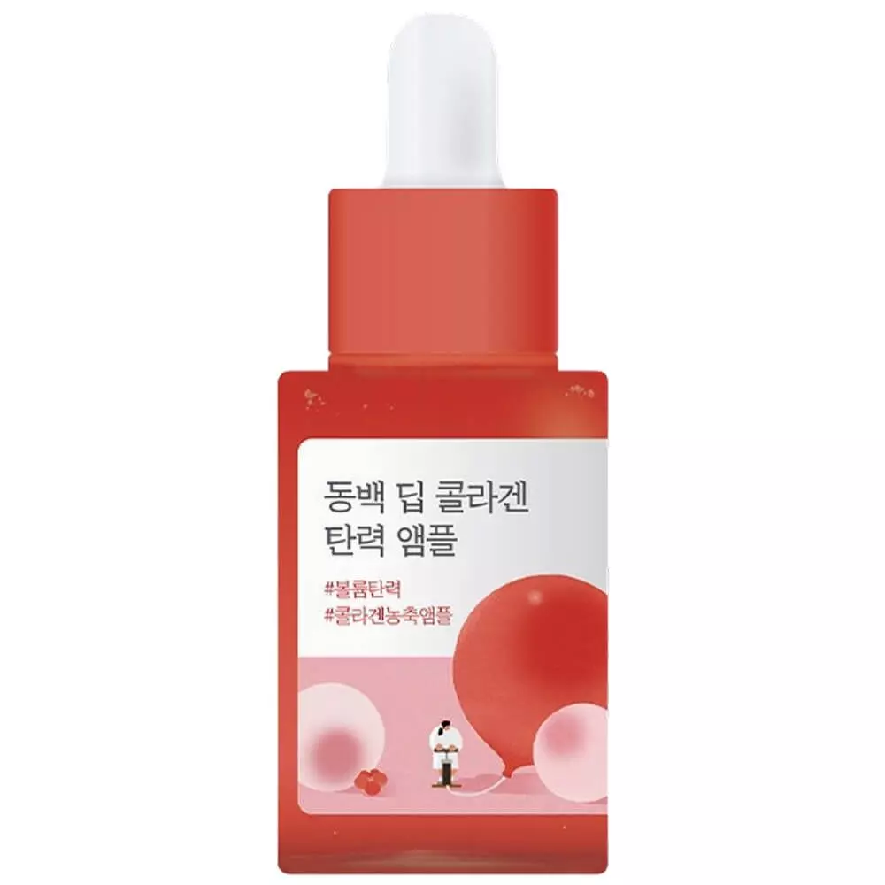 Антивозрастная сыворотка с камелией Round Lab Camellia Deep Collagen Firming Ampoule