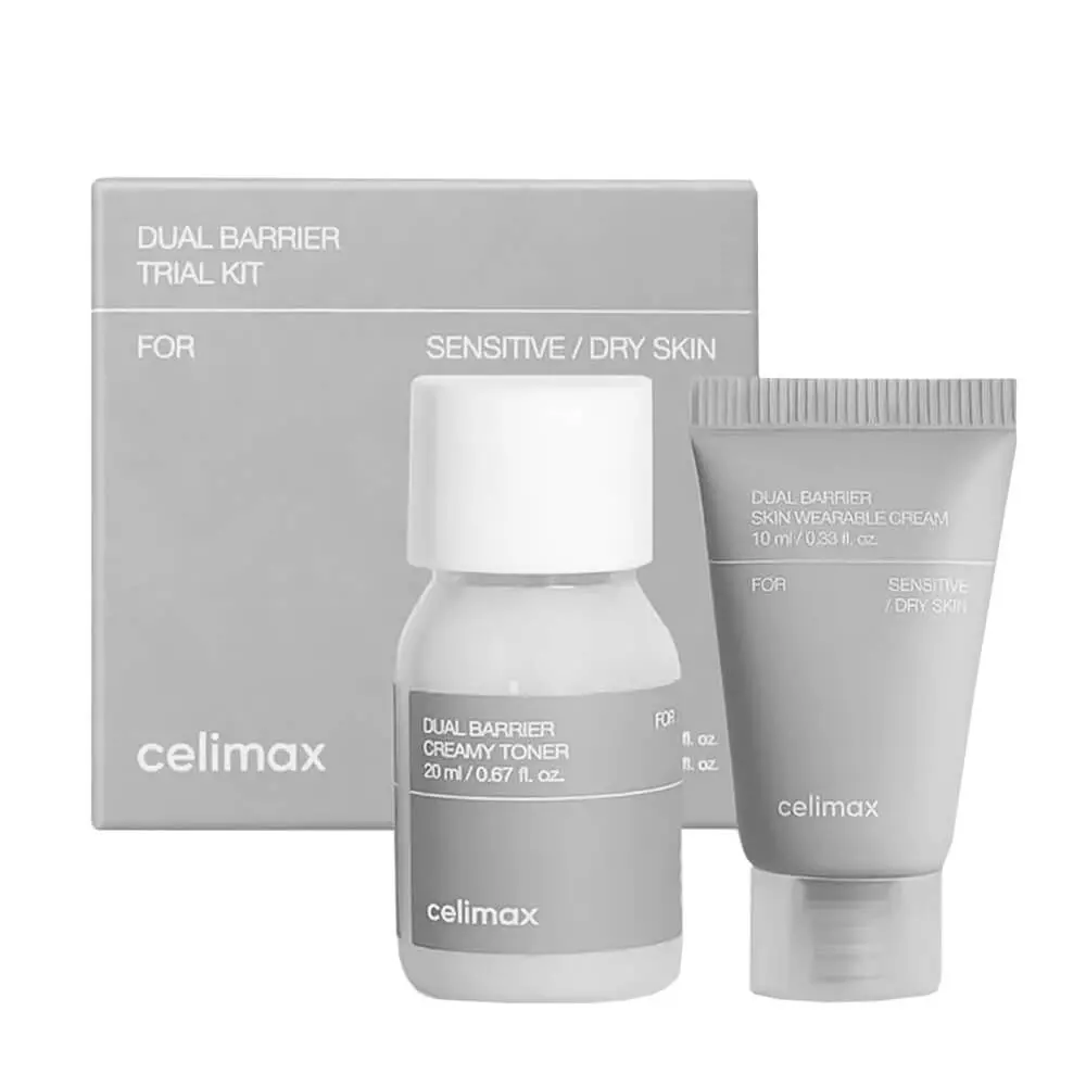 Набор барьерных средств тонер и крем Celimax Dual Barrier Trial Kit